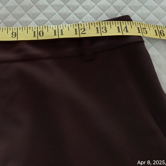RALPH LAUREN WOOL GABARDINE CAREER PANTS FLAT FRONT STRAIGHT LEG DK BROWN SZ 4 - Picture 8 of 12